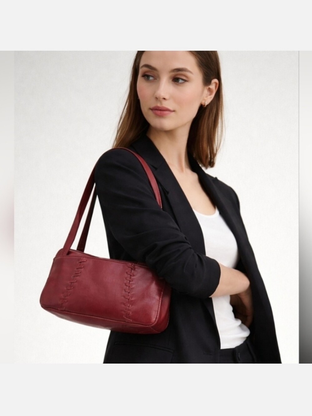 Cabrelli & Co Vintage Burgundy Shoulder Bag | 90s Y2K